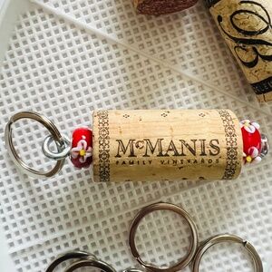 Wine Cork Key Chain Kit - 10 Key Chains